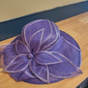 Women’s Purple Dress Hat w/ Flower Accent | Church / Derby | $35